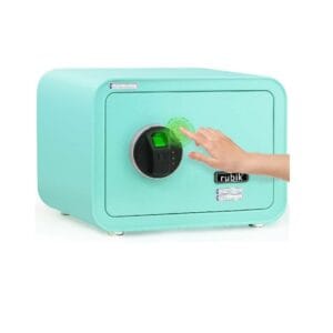 Rubik - Safe Box with Biometric Fingerprint Lock Safety Deposit Box, Mint - RB25QC9
