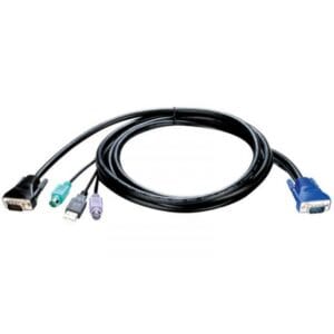 D-Link - Convenient 4 in 1 KVM Cable 1.8m - KVM-401