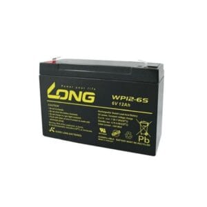 Long WP12-6S, 12Ah-6V Rechargeable Sealed Lead Acid Battery (MOQ of 2 Pcs)