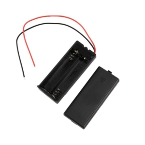 Battery Holder Plastic with Wire AAA x 2, Black - BCBH0033