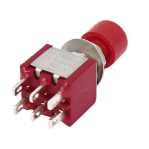 Berrysun - PS-202 Micro Switch 6 Legs SPDT Push Button Switch, 10pcs - SRSx0087