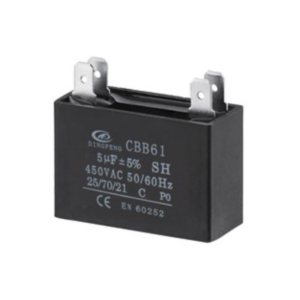 B E - CBB61 Motor Run Capacitor, 5.0µF, 450VAC, 50/60Hz - PCCX0007